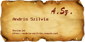 Andris Szilvia névjegykártya